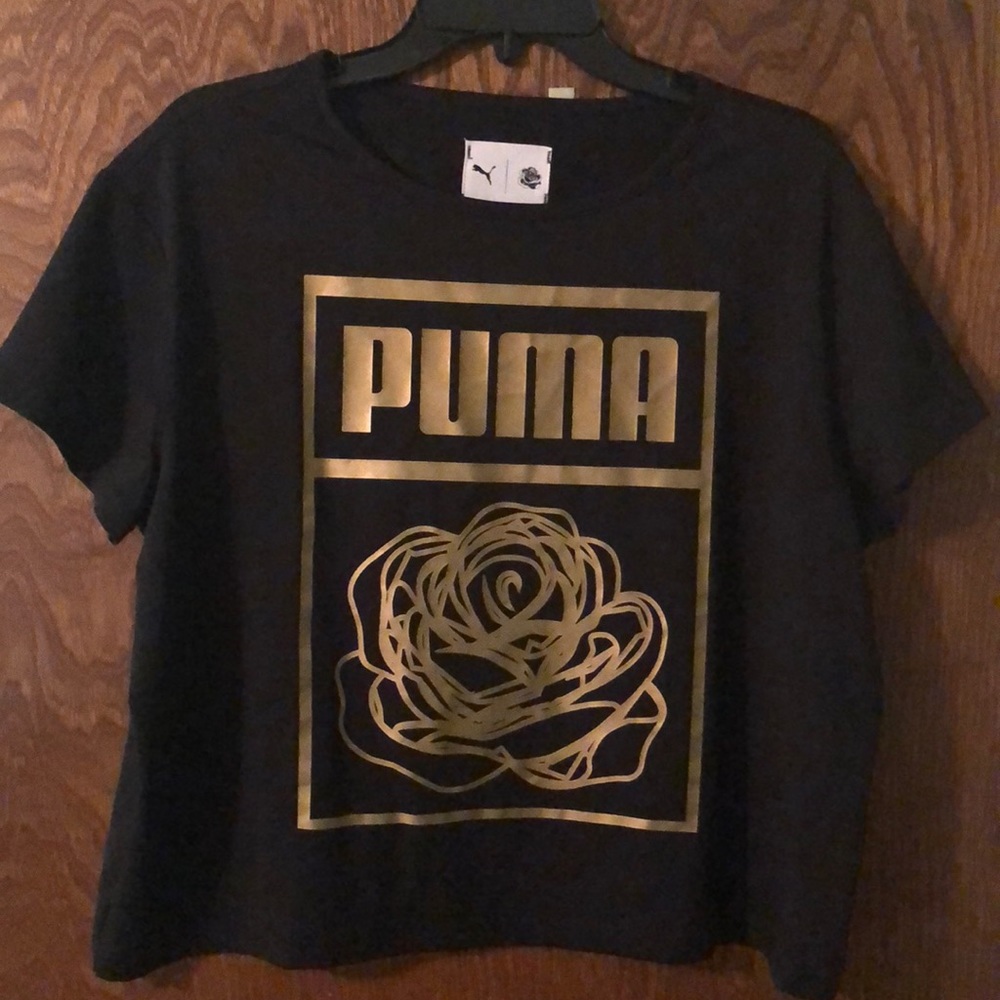 Puma shirt black gold rose